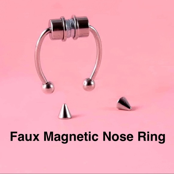 GlitzBlitz Boutique Jewelry - Any 2/$20! Silver Magnetic Horseshoe Nose Ring